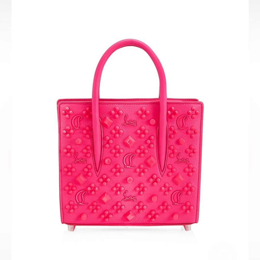 NEW Christian Louboutin Mini Paloma Studded Leather Tote